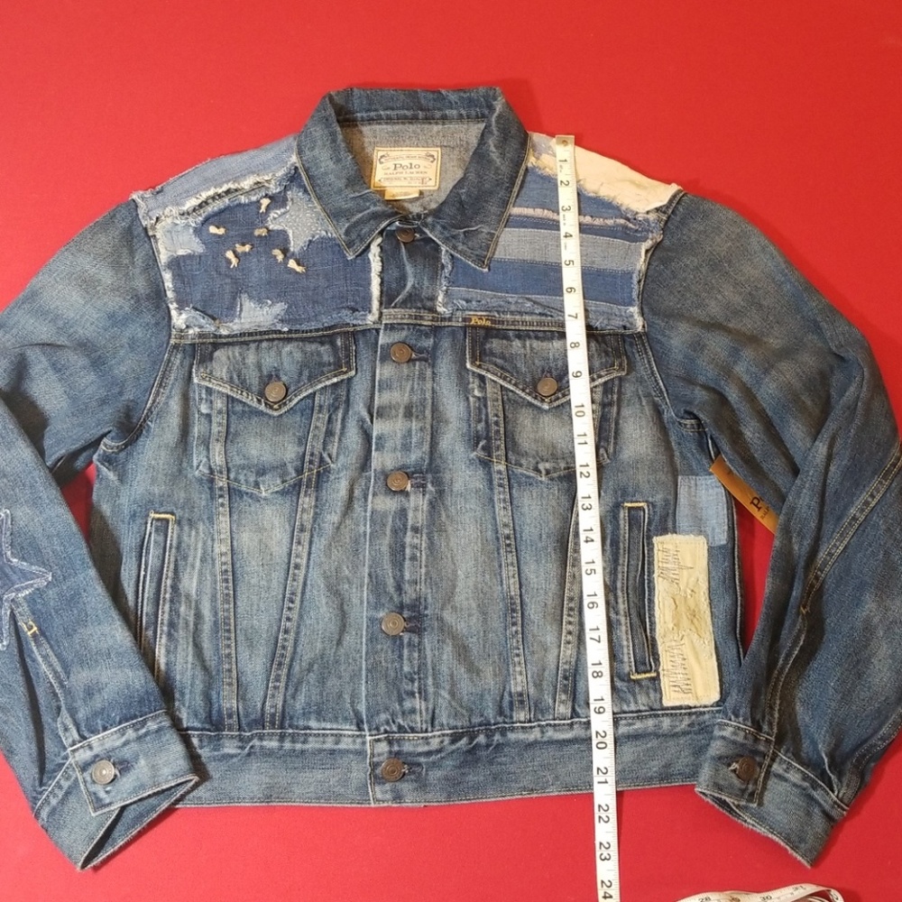 RALPH LAUREN TRUCKER CROPPED DENIM JACKET - Picture 5 of 6